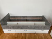 Einzelbett 90x200cm mit Matratze und Lattenrost weiß Betonoptik Bayern - Wartenberg Vorschau