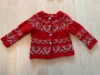 BENETTON Weihnachten Strickjacke rot silber Knöpfe Glitzer 86 Frankfurt am Main - Gutleutviertel Vorschau