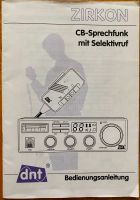 Bedienungsanleitung DNT Zirkon CB Funk Sprechfunk Funk Berlin - Tempelhof Vorschau