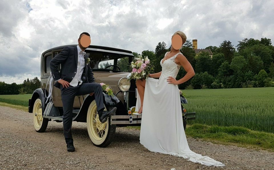 Hochzeitsauto Oldtimer + NEU: HD Drohnenfotos Hochzeit Brautauto in Gachenbach