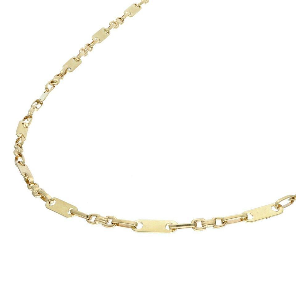 Plättchenkette Plattenkette Steigbügelkette ECHT Gold 585 14K 4mm 66cm NEU Goldkette in Berlin