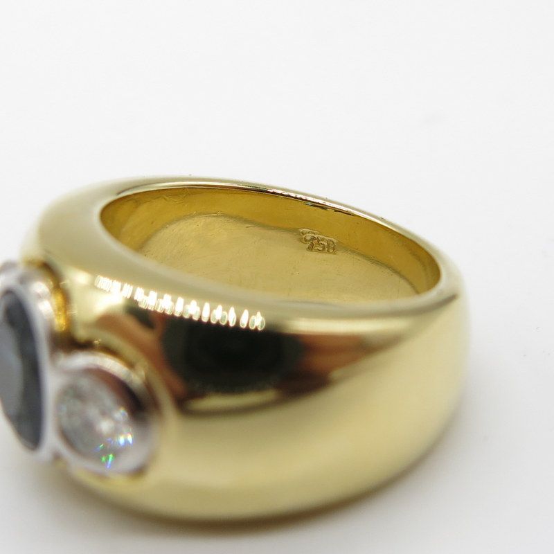750/-er Gold - Ring Saphir & Diamanten ca.0.40ct. - Gr.55 in Duisburg