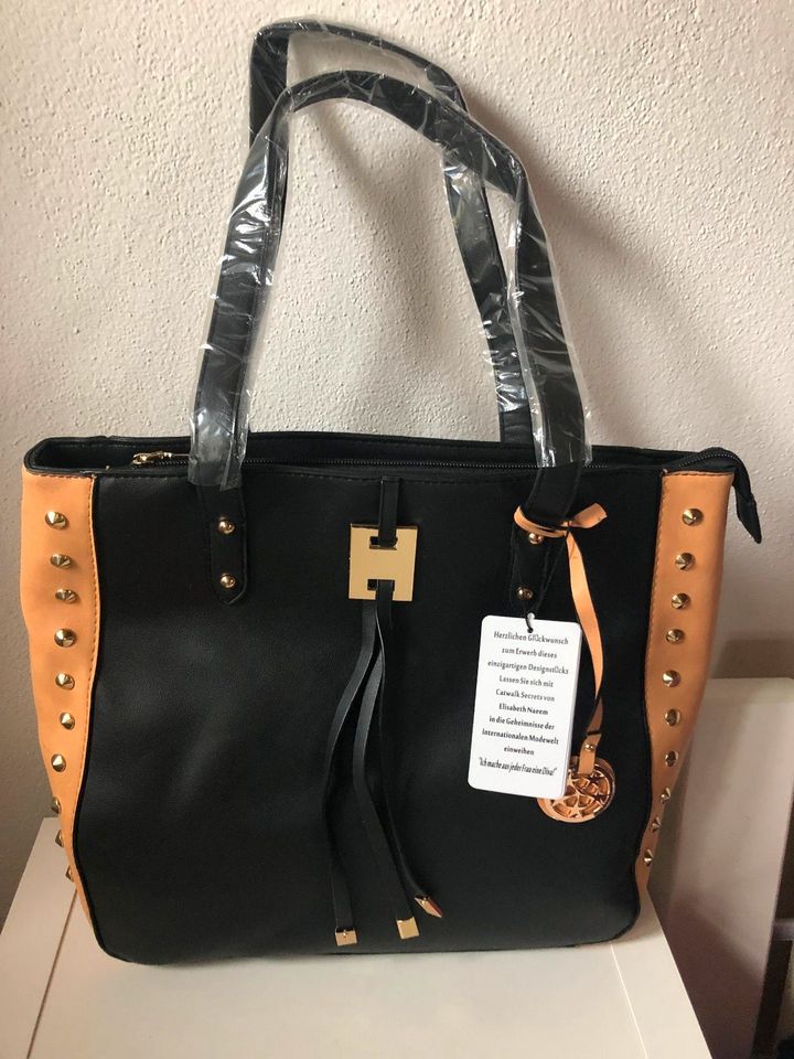 Elisabeth Naeem - Catwalk  Handtasche - Schwarz/ Braun -  31 x 35 in Kumhausen