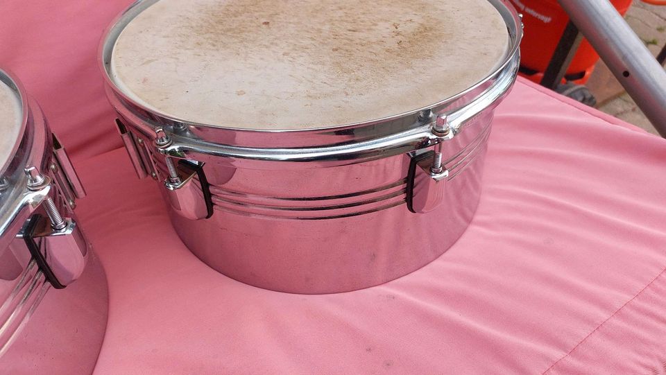 3x Timbales 14" 13" Vintage Latin lateinamerikanische Trommel in Speichersdorf