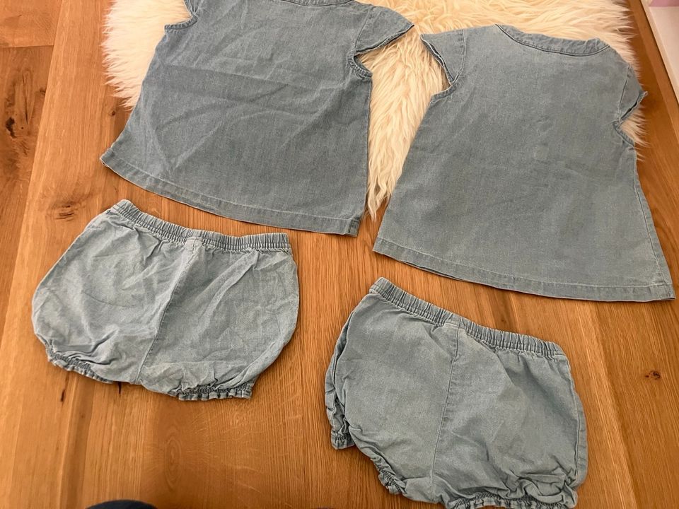 2x Top Bluse Hose Carters 24 Monate Größe 86 Zwillinge Jeans in Bad Ditzenbach