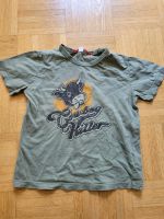 Rare cooles destroyed T shirt Gr. 116 witziger print vorne/hinten Bremen - Blockland Vorschau