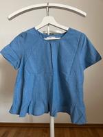Neuwertige Bluse mit schöner Raffung am Rücken XS Blau Mango Hessen - Bad Vilbel Vorschau