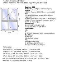 gr. Fensterelement 1720x2300 mm 3-fach Glas weiß/Basalt RAL7012 Bayern - Waging am See Vorschau