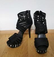 Catwalk Plateau High Heels Silvester Schuhe Sandalen Glitzer Nordrhein-Westfalen - Hürth Vorschau