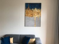 Gemälde, Leinwandbild, Neu,120 cm x 80 cm groß. Blau, Grau, Gold Berlin - Tempelhof Vorschau