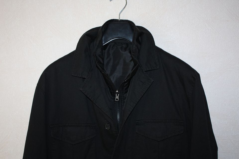 Herren Jacke Übergangsjacke mit Weste 2in1 Gr. 54 o. XL schwarz in Berlin