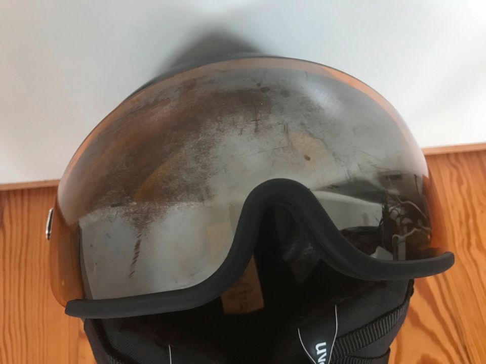 UVEX Skihelm hlmt 200 mit Visier schwarz matt Gr. 55-58 S-M in Altlußheim