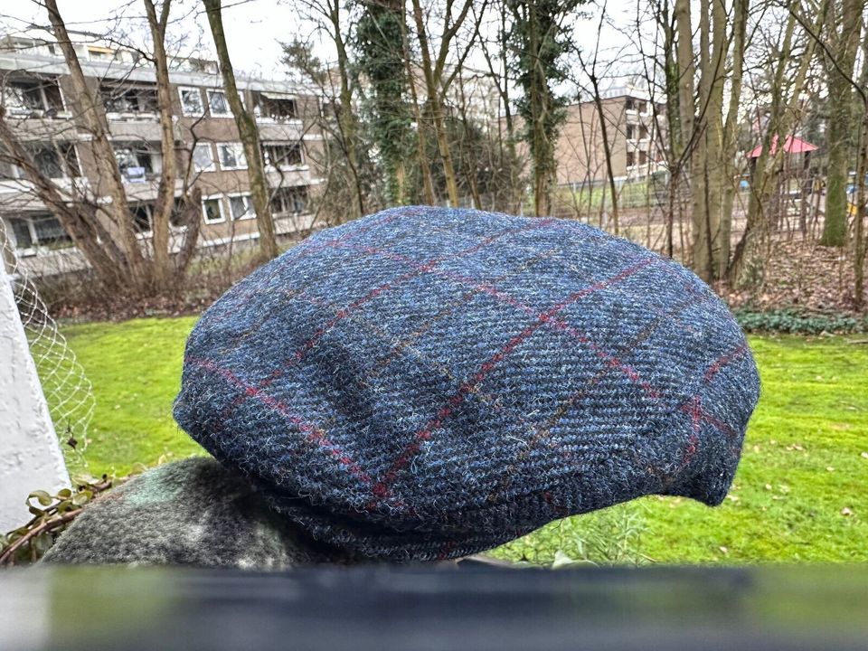 HARRIS TWEED MUSTER CAP MUTZE HUT gr  S 55  100%    WOOLE in Lage