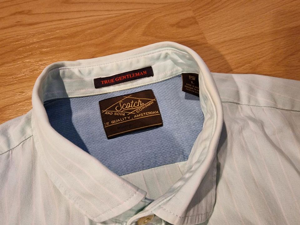 Scotch & Soda Herren Hemd M Slim Fit Popeline Grün * TOPZUSTAND * in Berlin