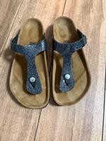 Birkenstock Zehentrenner Gr.38 schwarz/Glitzer TOP Zustand!!! Baden-Württemberg - Tamm Vorschau