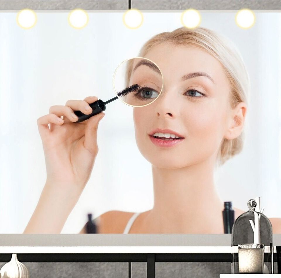 Hollywood Spiegel Kosmetikspiegel mit 15 LED Spiegelleuchte Make