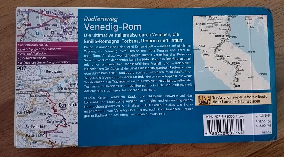 Bikline Heft Radfernweg Venedig-Rom in Spalt