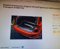 Kofferraumwanne für VW Golf Sportsvan Brandenburg - Michendorf Vorschau