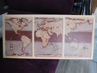 Bild: Weltkarte in 3 Teilen Druck 56 x 115 cm (Welt Globus) Brandenburg - Velten Vorschau