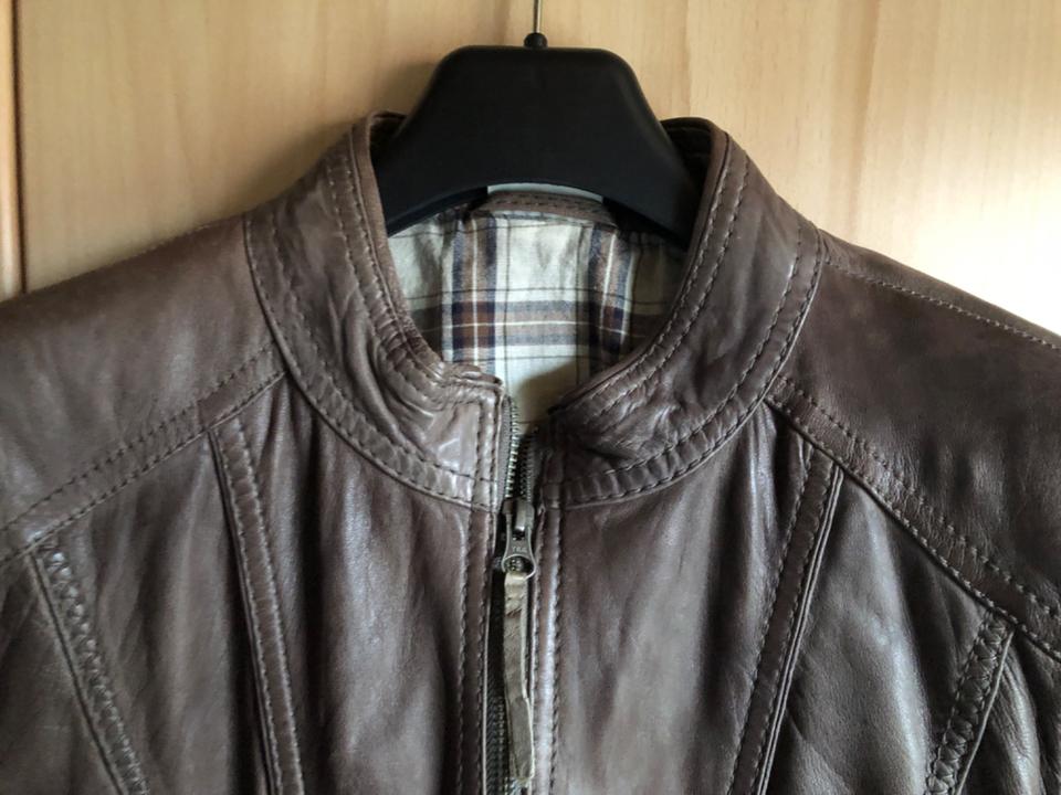 Street One Damen Lederjacke Gr. 42 Braun Cognac, Schafsleder in Naumburg 