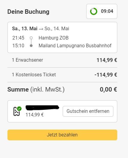 Flixbus Flixtrain Freifahrt Gutschein europaweit - 100% Rabatt in Hamburg