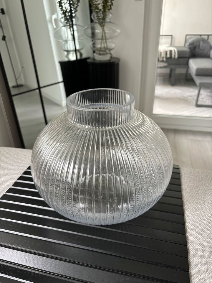 H&M Vase Glas / HM Vasen Glas transparent / H&M Home Deko in Bochum