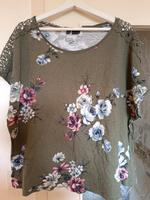 Bonprix Body flirt Shirt Khaki Blumen rosa Rose gr. 52 54 wie neu Nordrhein-Westfalen - Detmold Vorschau