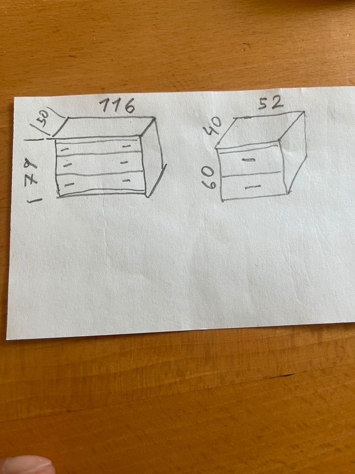1x Kommode mit versteckter Schublade & 2x Nachttisch Kommode in Dortmund