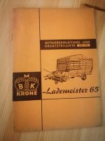 Krone Lademeister 65 Bedienungsanleitung Ersatzteillisten Hessen - Homberg Vorschau