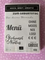 Stampin up, Sprüche, Wünsche Stempel „Hoch, breit, kreativ“ Menü Stuttgart - Bad Cannstatt Vorschau