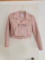 Lederjacke Jacke kurz Bikerjacke rosa Silber Damen XS Hessen - Ebsdorfergrund Vorschau