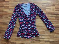 BODEN ** Shirt Langarmshirt 36 S ** Retro Wickelshirt Rosa Blau Bayern - Regensburg Vorschau