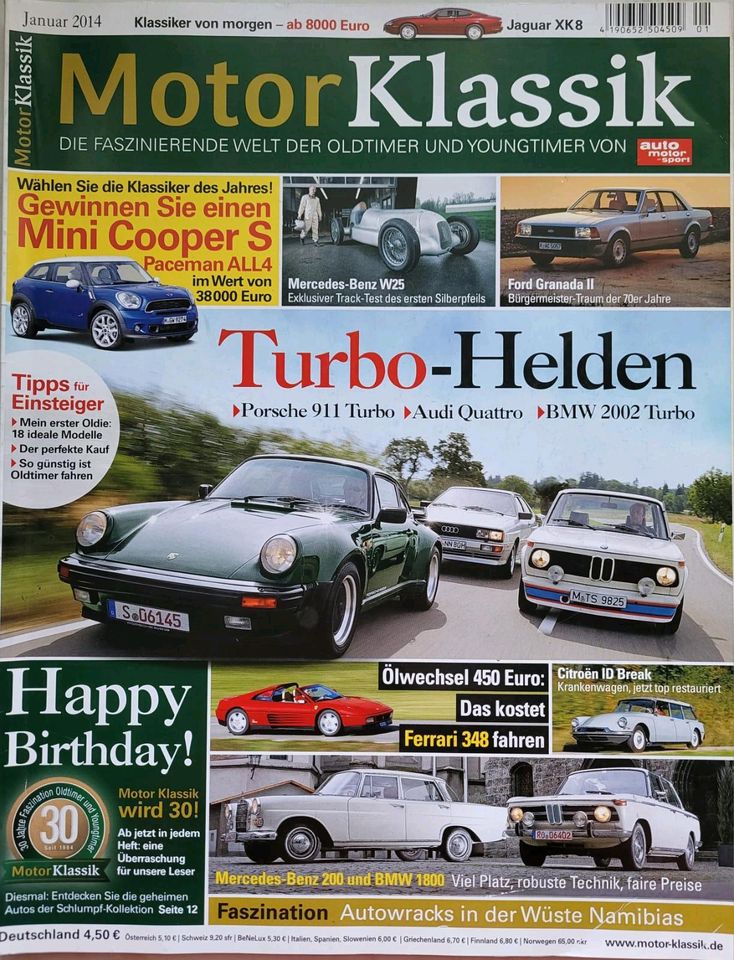 Motor Klassik Ausgabe 01/2014 + 02/2014 Oldtimer Magazin TOP in Backnang