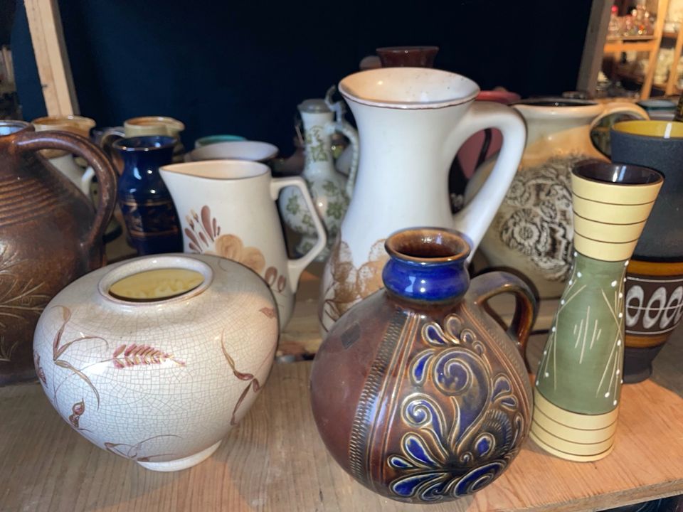 Steingut Vasen Stein antik Deko Blumenvase in Rietberg