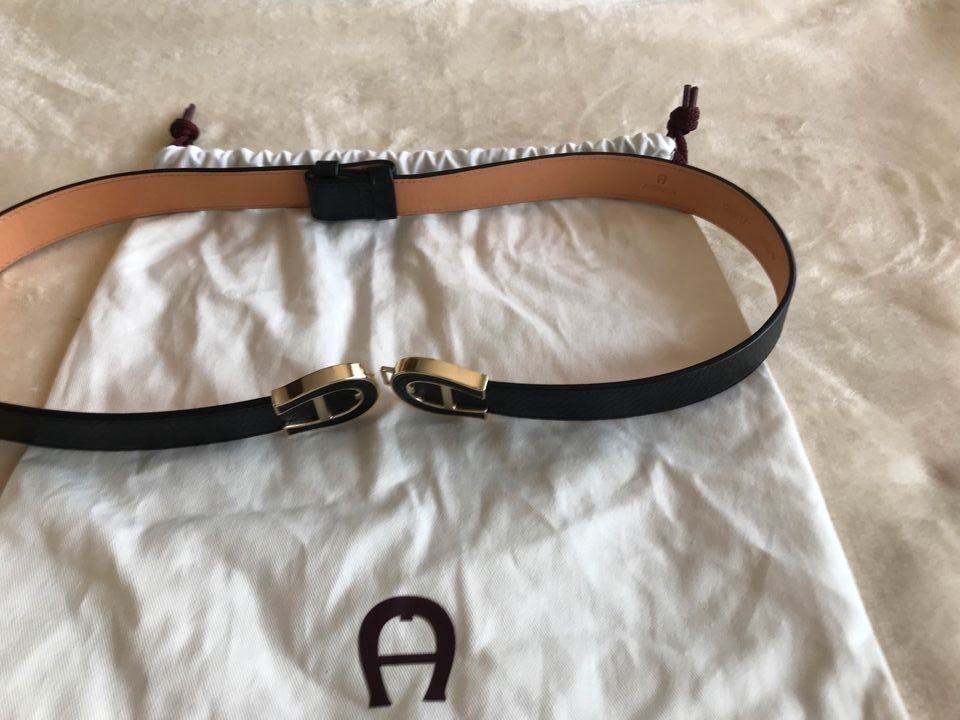 Aigner Original,Ledergürtel, Schwarz,Gr.90,Goldschnalle in Sievershütten