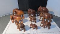 Elefanten aus Holz 6,5 - 14 cm 9 Stück Bielefeld - Ubbedissen Vorschau