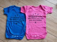 Set Kurzarmbody Body kurzarm blau pink Zwillinge "Beste Tante" Bayern - Kissing Vorschau