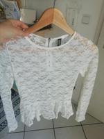 H&M Spitzen Rüschen Top in Weiß Beige Gr. 36 / S NEU & Ungetragen Hessen - Lich Vorschau