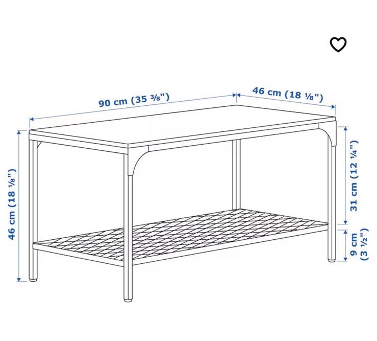 Ikea FJÄLLBO Couchtisch, schwarz in Heidelberg