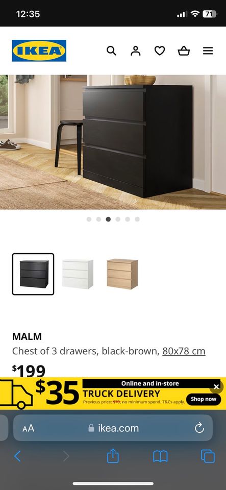 IKEA Malm chest of 3 drawers in Hamburg