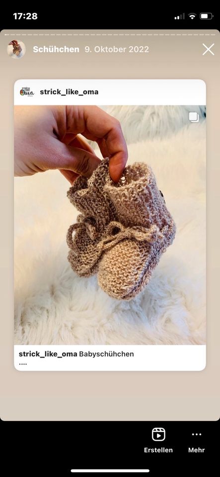 Strickschühchen schühchen baby neugeborene strickschuhe ✅ in Eggolsheim