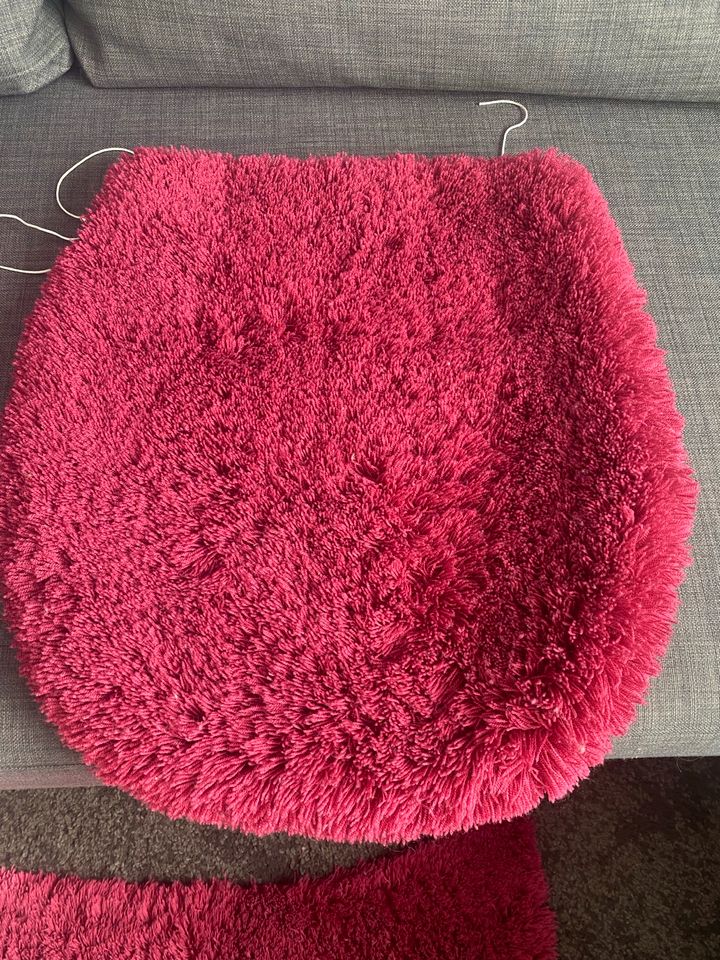 My Home Badezimmer Garnitur Set Teppich Rot Pink WC Badematte in Sulzbach an der Murr