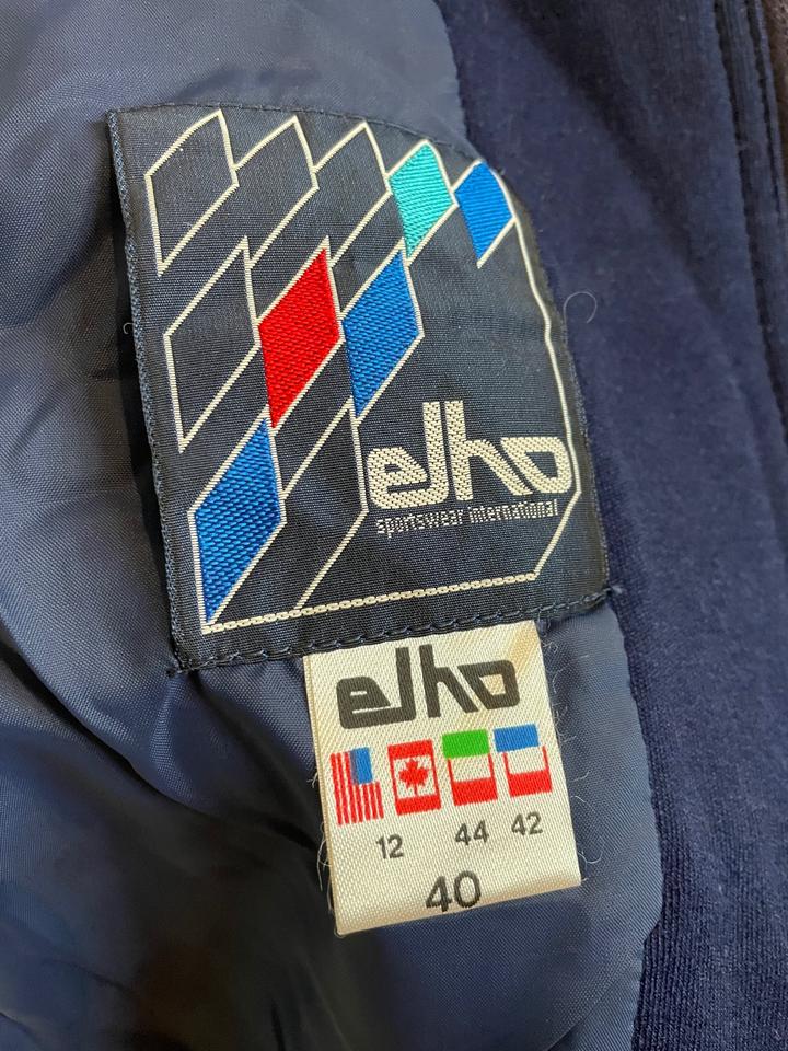 elho Jacke Retro, Freizeit- Sport, Gr.40, Blau getreift,Kapuze in Hanau