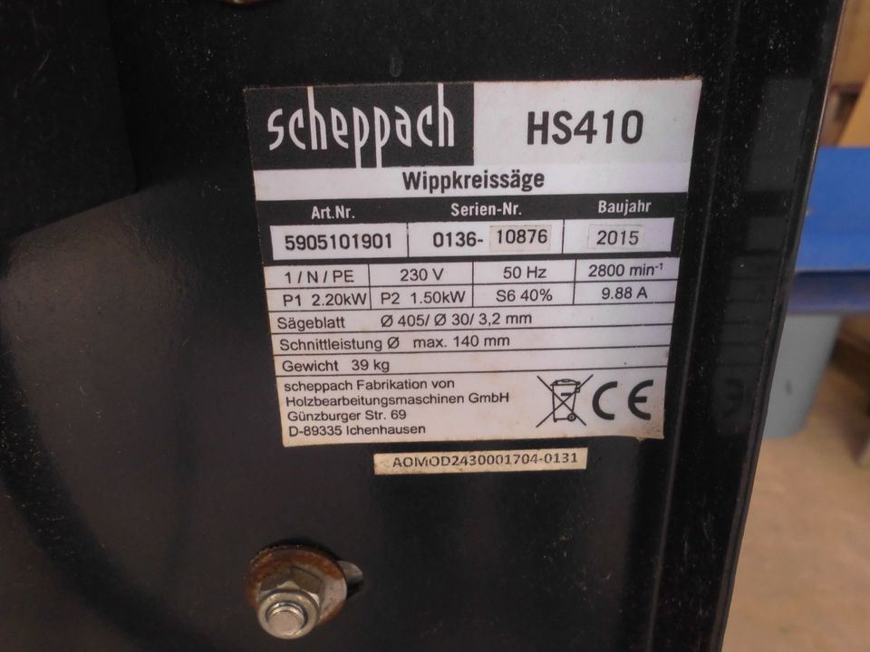 Scheppach Wippsäge HS 410 in Wacken