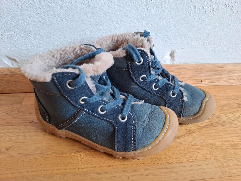 Pepino Ricosta halbhohe Winterstiefel aus Leder Grösse 24 blau in Friedberg