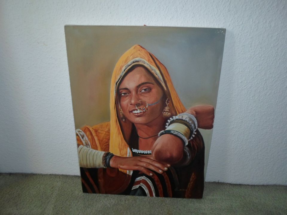 Bild auf Leinwand v. G. Abbas (indische Tänzerin) 60 x 45 in Berlin