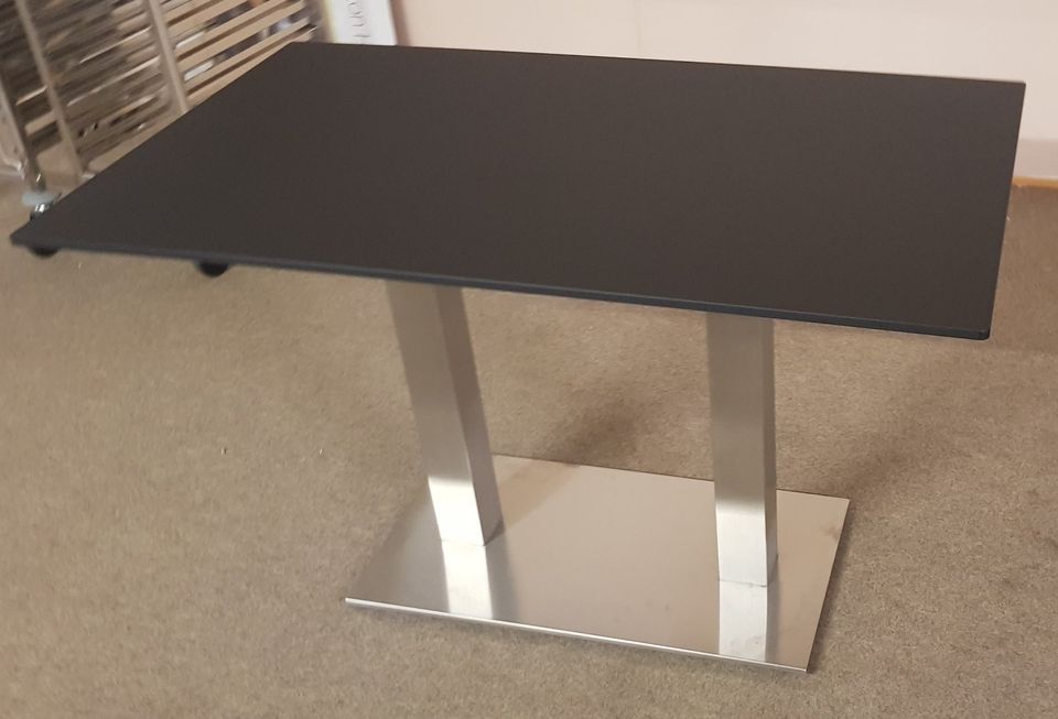 Esstisch Gartentisch Tisch, Edelstahl Aluminium/ HPL, 70x120 in Fischbach