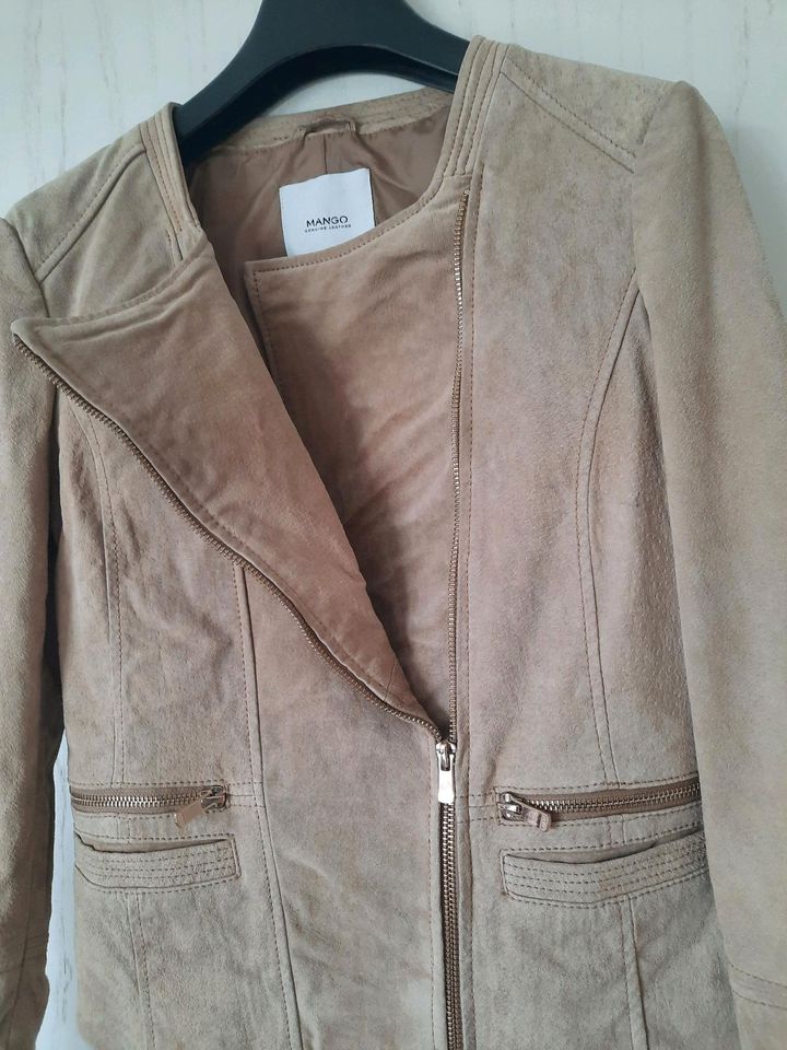 Beige Lederjacke in Hepberg