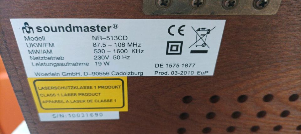 Soundmaster Nr 513 neu, unbenutzt in Bad Münder am Deister