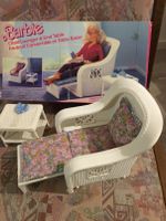 Barbie Rattan Sessel mit Beistelltisch Vintage 80er Jahre OVP Nordrhein-Westfalen - Kirchlengern Vorschau